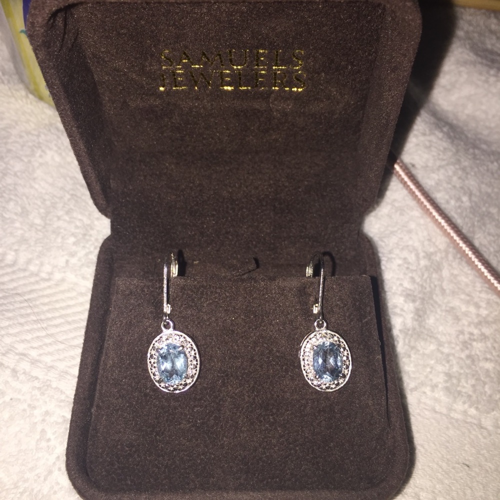 Blue Topaz Earrings from Samuels Jewelers.